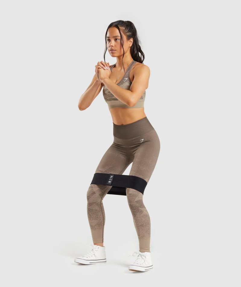 Women's Gymshark Adapt Ombre Seamless Leggings Brown | CA N73A50